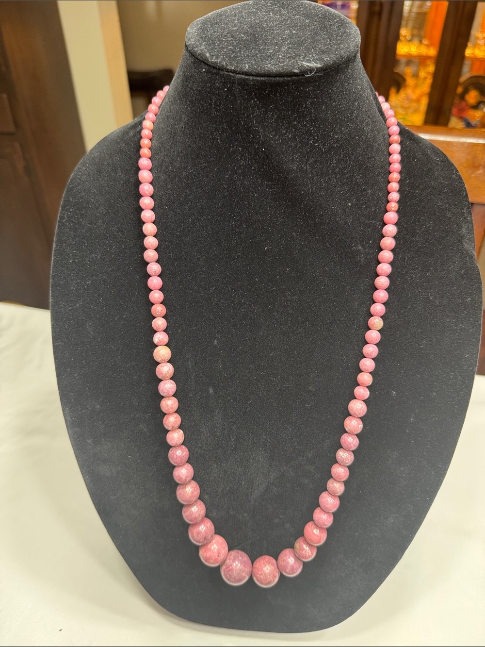 Jay King Mine finds SS 925 pink  Rhodonite necklace.